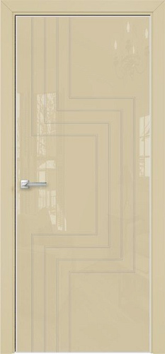 Дверь Оникс Арт лакобель RAL 1015, гравировка №2