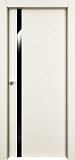 Дверь Берг эмаль RAL 9001, триплекс черный, глухая