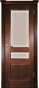 Недавно просмотренные - Дверь Покровские двери Оливия темный орех, стекло бронза с гравировкой АП-47