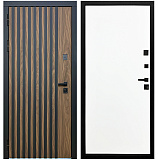 Входная дверь Матадор MXL-1 орех американский мокко/панель Гладкая, белая матовая