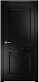Дверь Оникс Рада фрезерованная эмаль черная, глухая