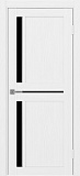 Дверь Эко 523.221 АПП белый лед молдинг SC, lacobel черный