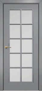 Недавно просмотренные - Дверь Оникс Турин фрезерованная эмаль RAL 7040, сатинато с решеткой №1