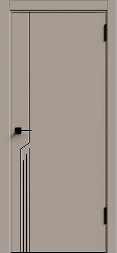 ДГ GПD-1 крим молдинг черный, глухая