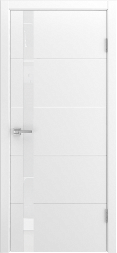 Дверь Barocco эмаль белая, лакобель белый