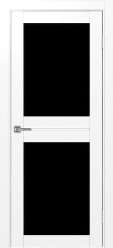 Дверь Эко 520.212 белый снежный, lacobel черный
