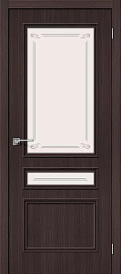 Недавно просмотренные - Дверь Браво Симпл-15.2 экошпон венге вералинга, стекло белое художественное "Mystic"