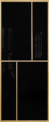 Перегородка Alum №6 золото, триплекс черный