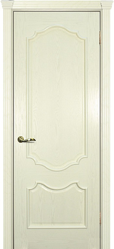 Дверь Текона шпон Фрейм 01 ясень бисквит, глухая