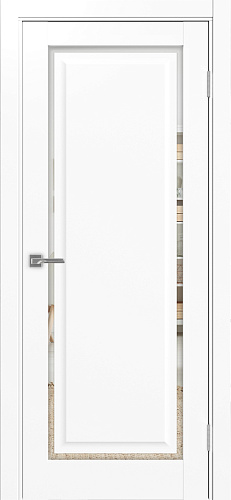 Дверь Эко 601С.21 ОФ4 белый снежный, зеркало