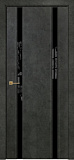 Дверь Оникс Престиж 2 бетон темный, триплекс черный