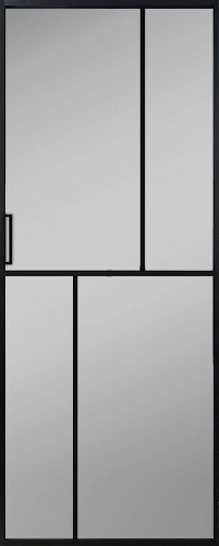 Перегородка Alum №6 черный, сатинат графит