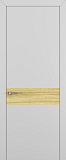 Дверь Z K6 полипропилен серый, вставка toppan дуб натуральный, глухая