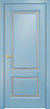 Дверь Оникс Бристоль эмаль голубая патина золото