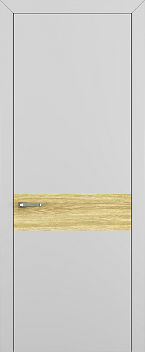 Дверь Z K6 полипропилен серый, вставка toppan дуб натуральный, глухая