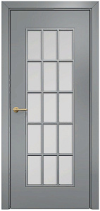Недавно просмотренные - Дверь Оникс Турин фрезерованная эмаль RAL 7040, сатинато с решеткой №2