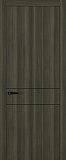 Дверь Z K16 toppan дуб темный, молдинг черный, глухая