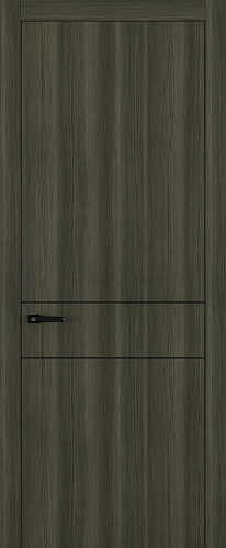 Дверь Z K16 toppan дуб темный, молдинг черный, глухая