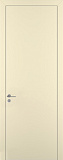 Дверь Z K7 полипропилен крем, ALU кромка хром, глухая
