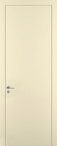Дверь Z K7 полипропилен крем, ALU кромка хром, глухая
