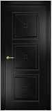 Дверь Оникс Орлеан фрезерованная эмаль черная, глухая