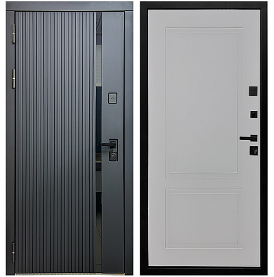 Входная дверь Матадор MXМ-7 антрацит софт/панель Лайн-2, силк маус