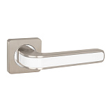 Межкомнатная ручка Punto FUTURA ZQ SN/WH-19 матовый никель/белый