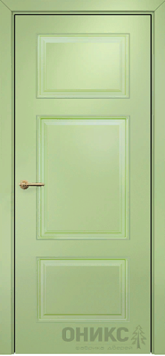 Дверь Оникс Прованс фрезерованная №2 эмаль фисташковая, глухая
