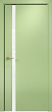Дверь Оникс Престиж 1 эмаль фисташковая, триплекс белый