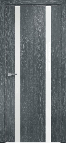 Дверь Оникс Верона 2 седой дуб, триплекс белый