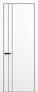 Недавно просмотренные - Дверь Z K15 полипропилен белый, ALU кромка черная, молдинг черный, глухая