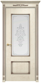Недавно просмотренные - Дверь Оникс Марсель с декором эмаль слоновая кость с патиной, сатинат художественный Вензель
