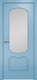 Дверь Оникс Венеция фрезерованная эмаль голубая, сатинат