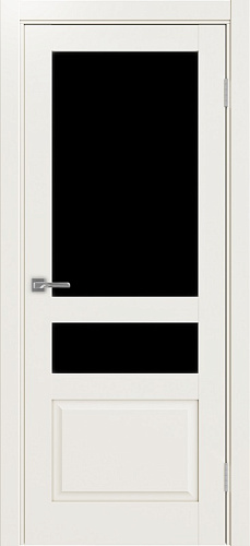 Дверь Эко 631.221 ОФ3 бежевый, lacobel черный