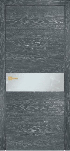 Дверь Оникс Соло седой дуб, глухая, стекло Lacobel белое матовое