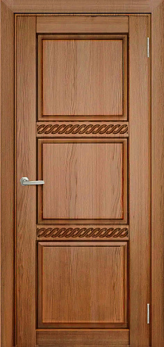 Дверь Берест массив сосны Браво орех, фреза коса, глухая
