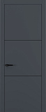 Дверь Z K11 полипропилен  графит премьер, молдинг черный, глухая