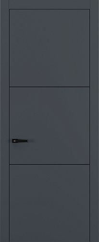 Дверь Z K11 полипропилен  графит премьер, молдинг черный, глухая