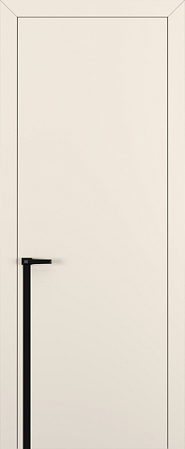Дверь Z K21 полипропилен крем, молдинг черный, глухая