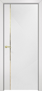 Недавно просмотренные - Дверь Оникс Нова эмаль белая молдинг золото, глухая