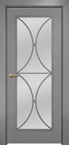 Недавно просмотренные - Дверь Оникс Шанель 1 фрезерованная эмаль RAL 7036, сатинато с решеткой