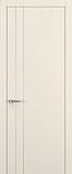 Дверь Z K15 полипропилен крем, молдинг серебро, глухая