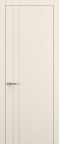Дверь Z K15 полипропилен крем, молдинг серебро, глухая