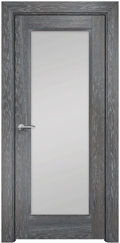 Дверь Оникс Италия 1 дуб седой, сатинат белый