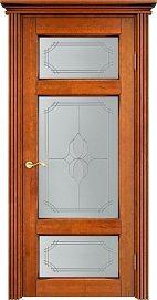 Недавно просмотренные - Дверь Итальянская Легенда массив ольхи ОЛ55 медовый с патиной орех, стекло 55-3