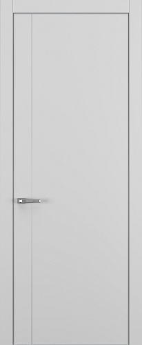 Дверь Z K14 полипропилен серый, ALU кромка хром, молдинг серебро, глухая