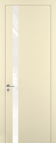 Дверь Z K2 полипропилен крем, лакобель white pure, глухая