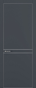 Недавно просмотренные - Дверь Z K13 полипропилен  графит премьер, ALU кромка хром, молдинг серебро, глухая