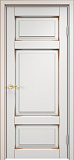 Дверь ПМЦ массив ольхи ОЛ55 белый грунт с патиной орех, глухая
