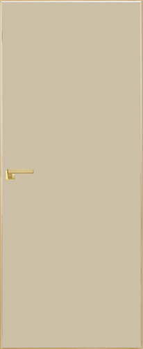 Дверь скрытая Премиум ИУ-59 AL gold с 4-х сторон, эмаль сливки 2,4 м
